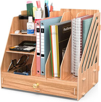 Booxihome Schreibtisch Organizer Holz, BüRo Tisch Organisator
