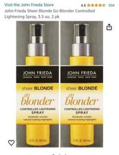 John Frieda Sheer Blonde go Blonder Lightening Spray 3.5oz .Pack off 2