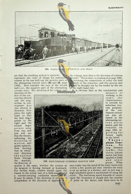 Dreiphasenlok & Zug, Buchillustration, um 1907