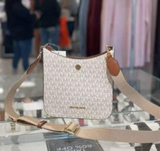 NWT Michael Kors Briley MK Signature PVC Small Crossbody Messenger Bag