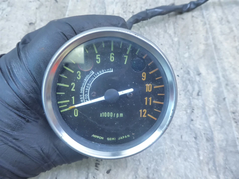 Kawasaki F6 125 Enduro K784 1972) tacómetro tacómetro indicador para piezas Foto 2 de 4