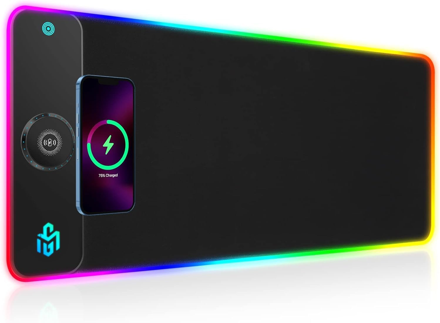 Wireless RGB Gaming Mouse Pad with 15W Fast Charging and 10 Dynamic LED Modes-image
