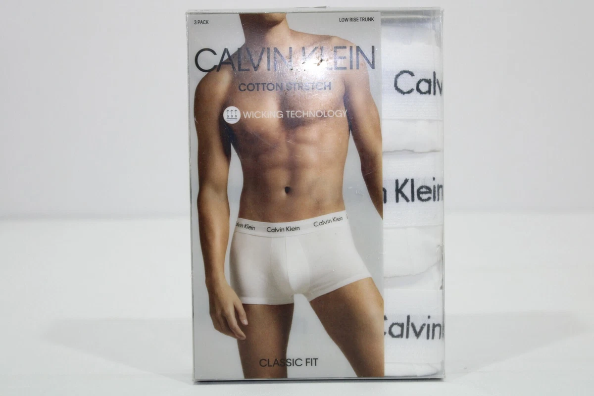 Calvin Klein Cotton Stretch Low Rise Trunk 3-Pack White