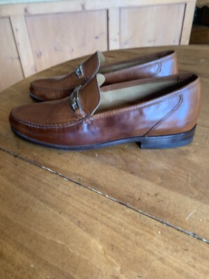 Florsheim Royal Imperial Horse Bit Loafer Dress Shoes Brown Leather 9.5 E Florsheim Royal Imperial Horse Bit Loafers Brown Moc Toe  main image 4