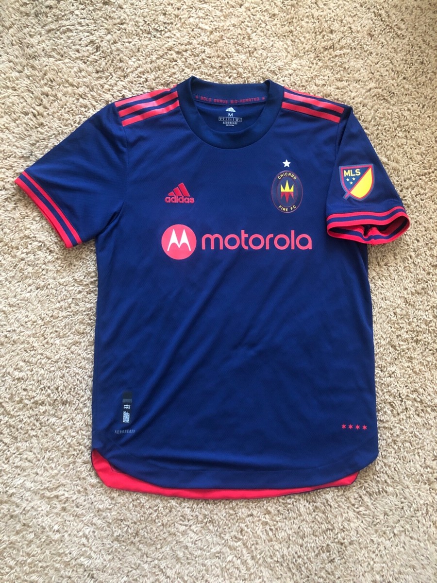 Chicago Fire 2021 Adidas Calvo Costa Rica Authentic Home Soccer
