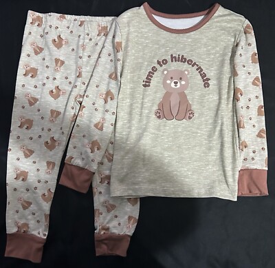 Tahari Boy Teddy Bear ‘Time to Hibernate’ Long Sleeve Pajama Set (4T/3T) 