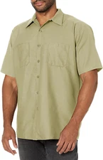 Men'S Industrial Work Shirt, Regular Fit, Short Sleeve