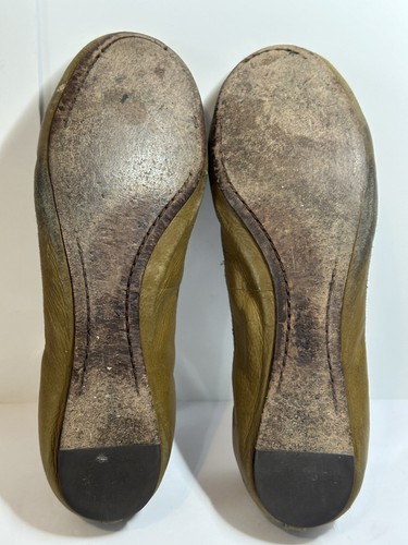 Tory Burch flache Ballerinas olivgrün mit Gold Größe 7,5 - Bild 6 von 7
