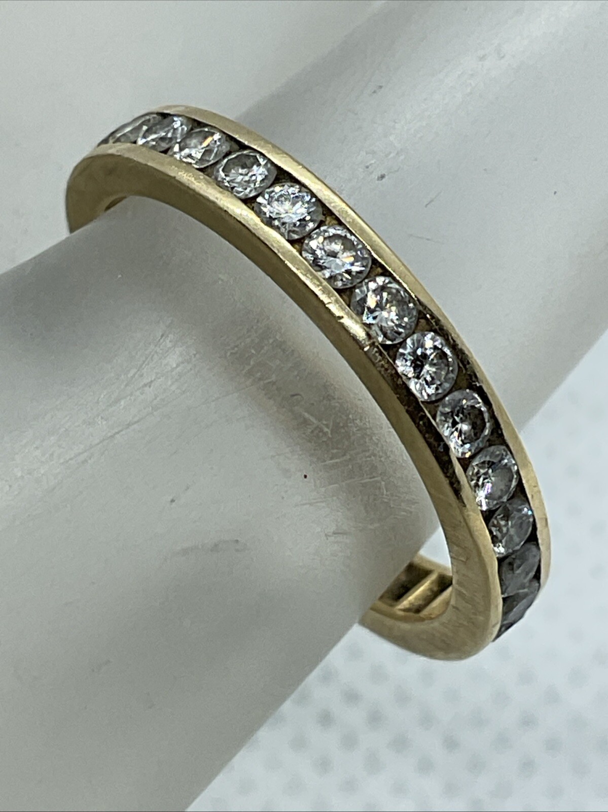 Solid 14kK Yellow Gold Diamonds STACKABLE ETERNIT… - image 3