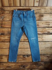Levis Modern Big E 501 Buttonfly 30x30 Skinny Distressed Jeans