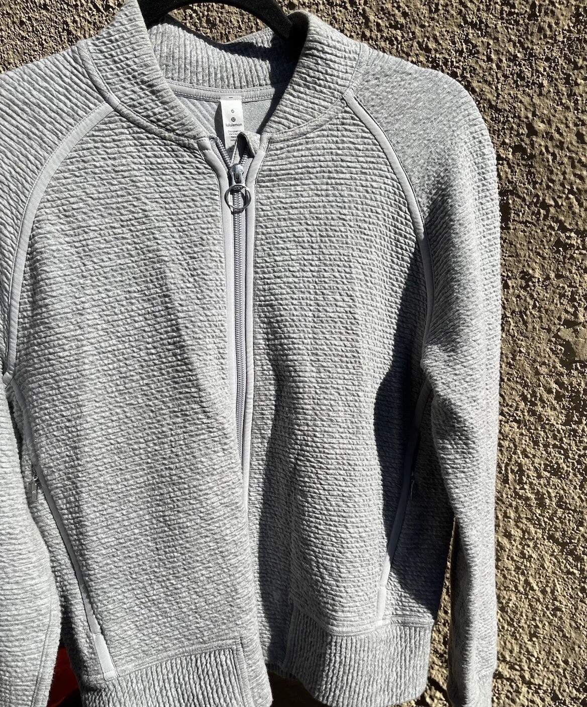 Women's Lululemon Jacket Gray Solid Full Zip 6 Ac… - image 10
