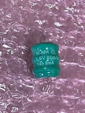 USA Stock Ni-MH 80mAh 3.6V Rechargeable 3 pin Battery