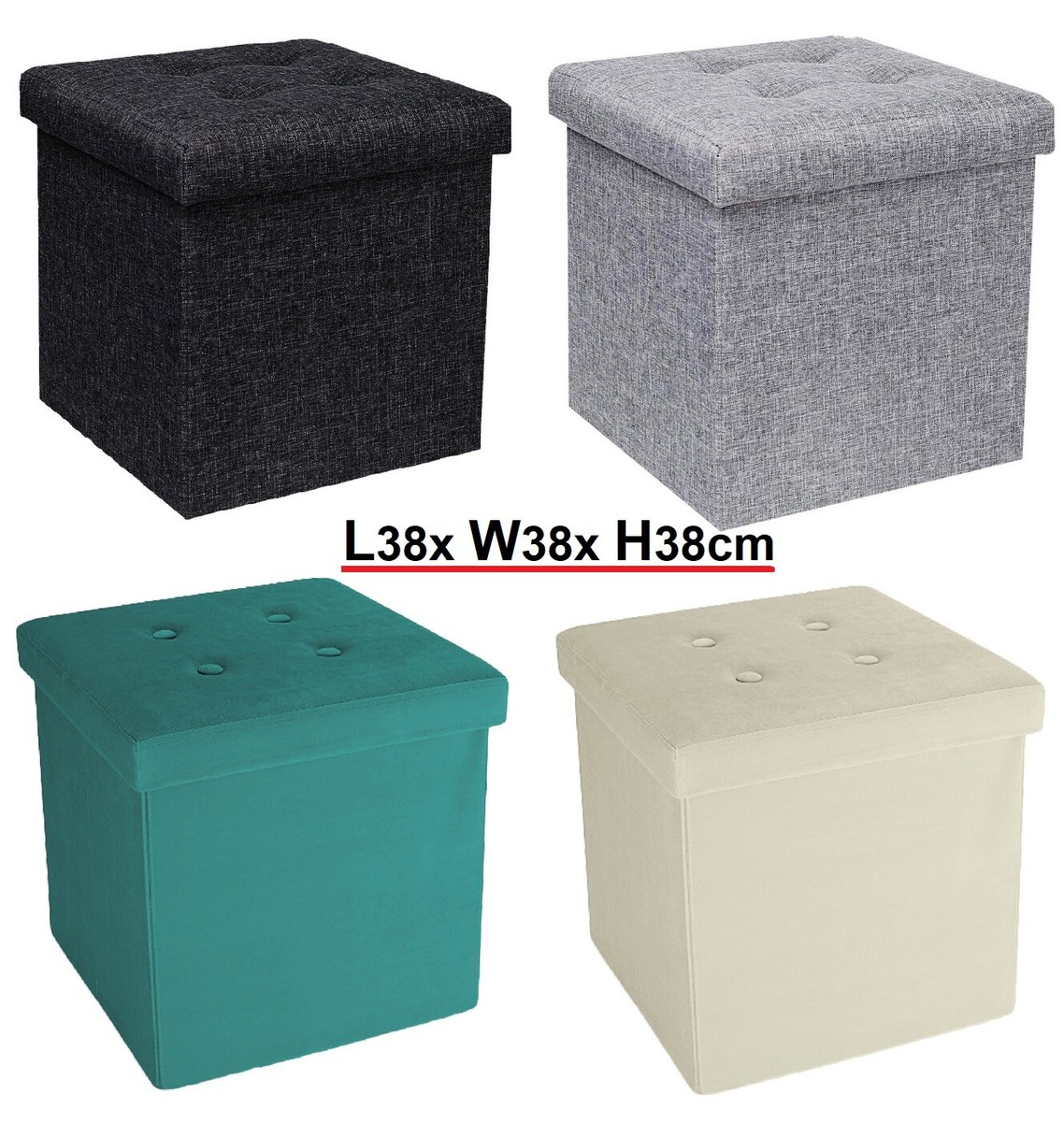 Ottoman Storage Seat Stool Trunk Toy Chest Bedding or Blanket Box