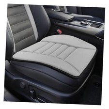 Linen Car Seat Cushion, Comfort Memory Foam Automotive Seat Pad for Long Grey