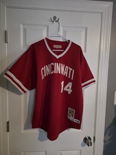 100% Authentic Mitchell & Ness 1985 Pete Rose Cincinnati Reds Jersey Sz 48 XL 
