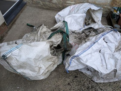 3 x Cliffe Dumpy Schüttgutsäcke - leer - gebraucht 1000kg 1 Tonne weiß Websäcke Garten