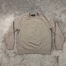 Banana Republic Sweater Mens L Brown Knit Merino Wool Long Sleeve Italian Yarn