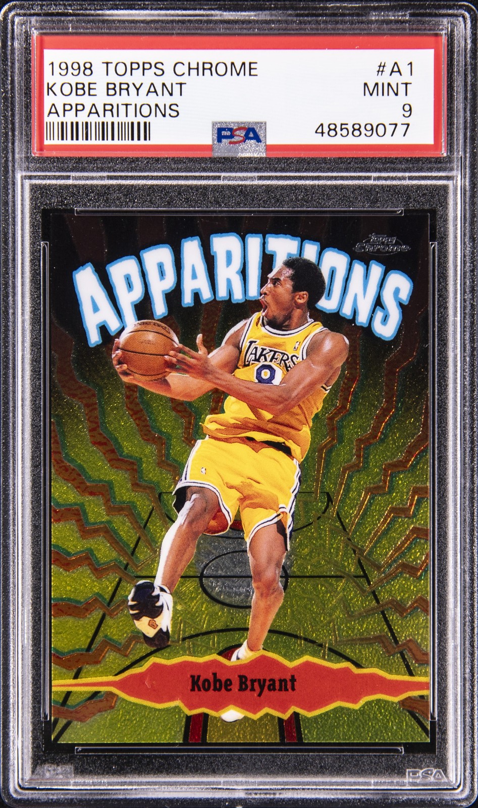 1998 TOPPS CHROME APPARITIONS #A1 KOBE BRYANT PSA 9