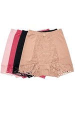 Rhonda Shear Women's 4 pack Pin-Up Panty w Lace Detail Pink/Black