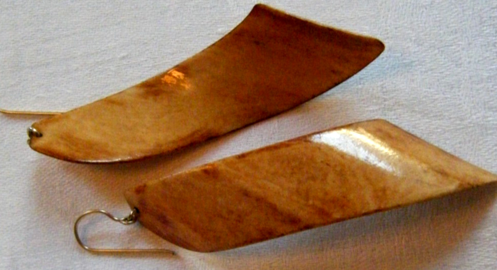 Statement Australian earrings long dangle silkwoo… - image 2