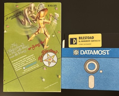 The Bilestoad Datamost Marc Goodman Apple II Rare! Software Game 1983 Disk