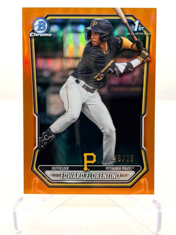 2026 Bowman Chrome Edward Florentino 1st True Orange Refractor 25/25 (BOOKEND)