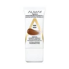 Almay Ageless Smart Shade Liquid Foundation Makeup, Hypoallergenic, 800 Deep,...