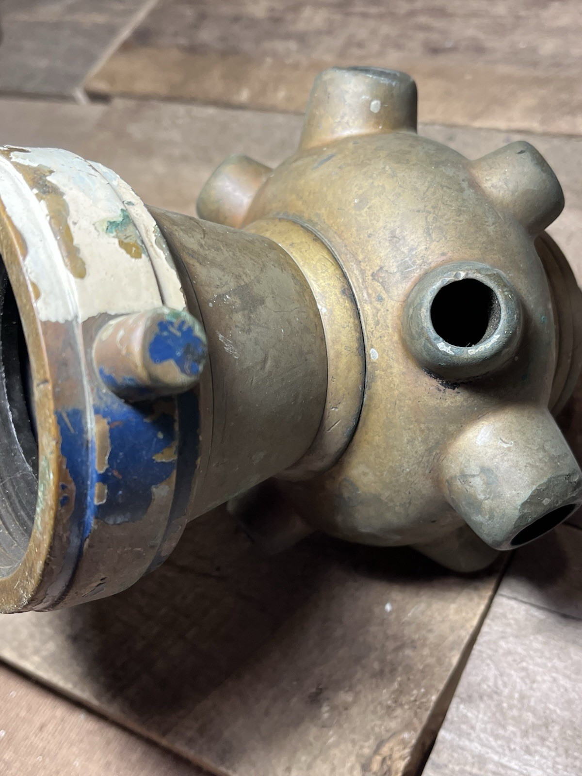 Vintage Brass Bresnan Cellar Distributor Fire Hose 3” Nozzle Basement