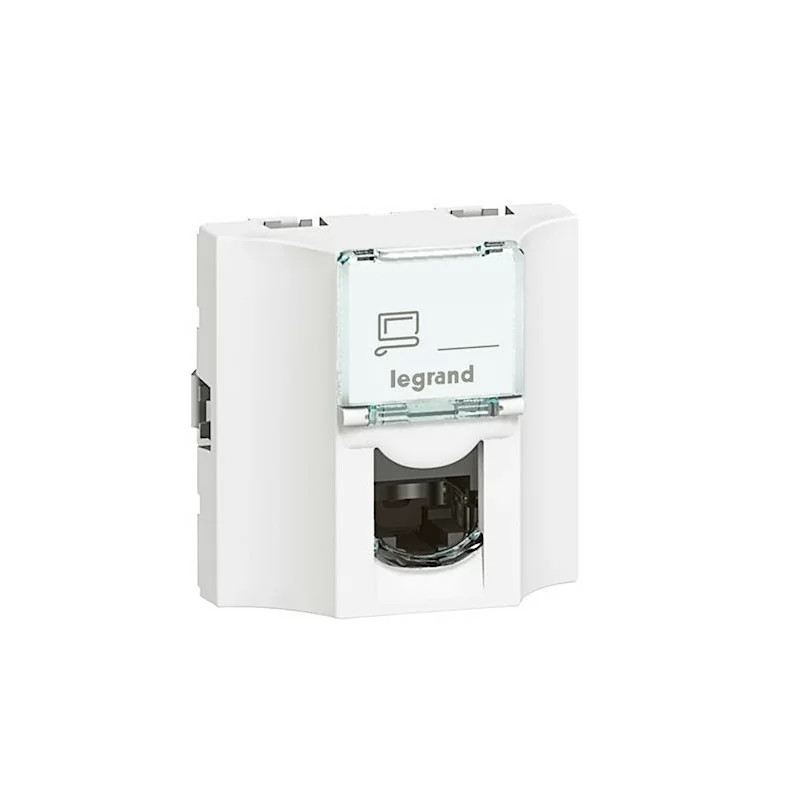 Prise RJ45 Cat6 FTP Legrand 078623 pour rallonge câble réseau Mosaic