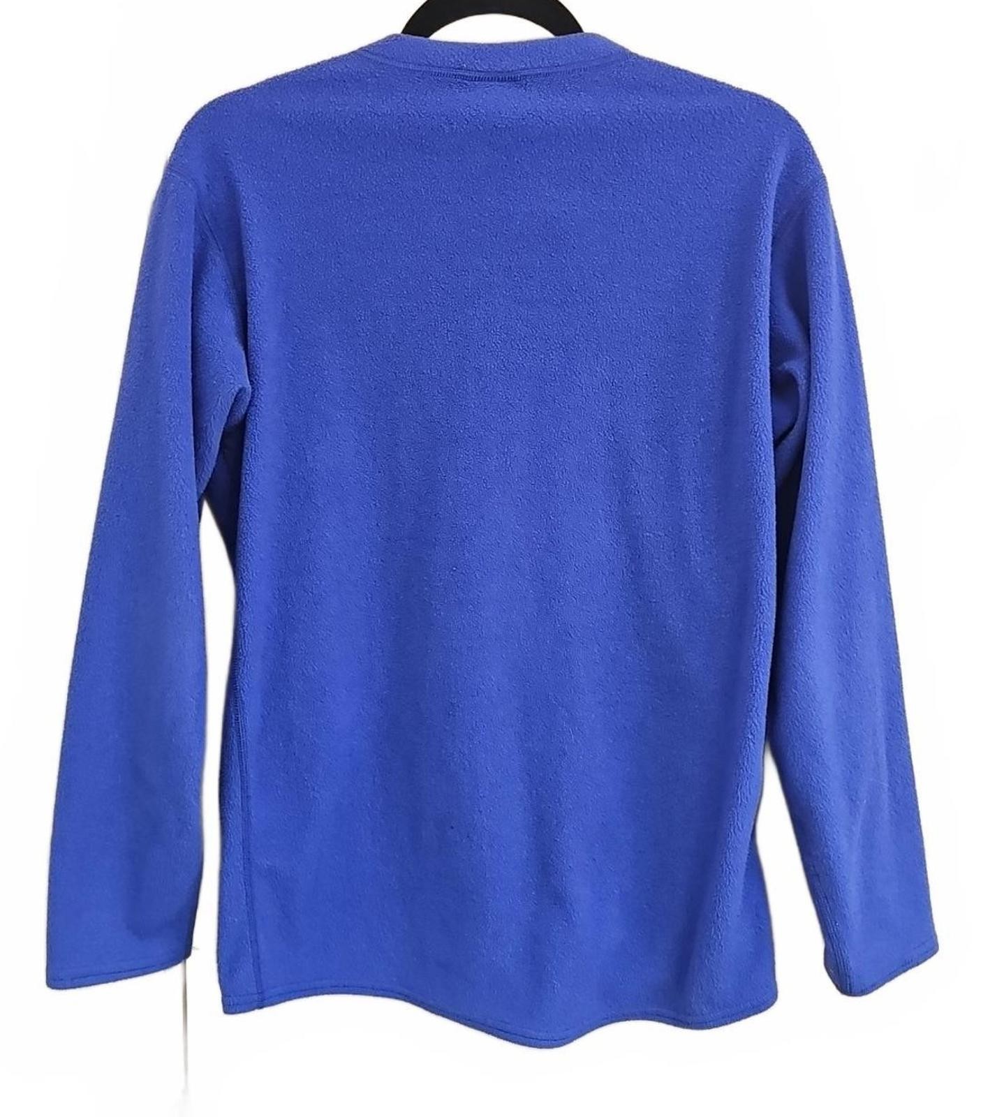 Patagonia Capilene Small Blue Long Sleeve Fleece Henley Shirt Made In USA thumbnail 6