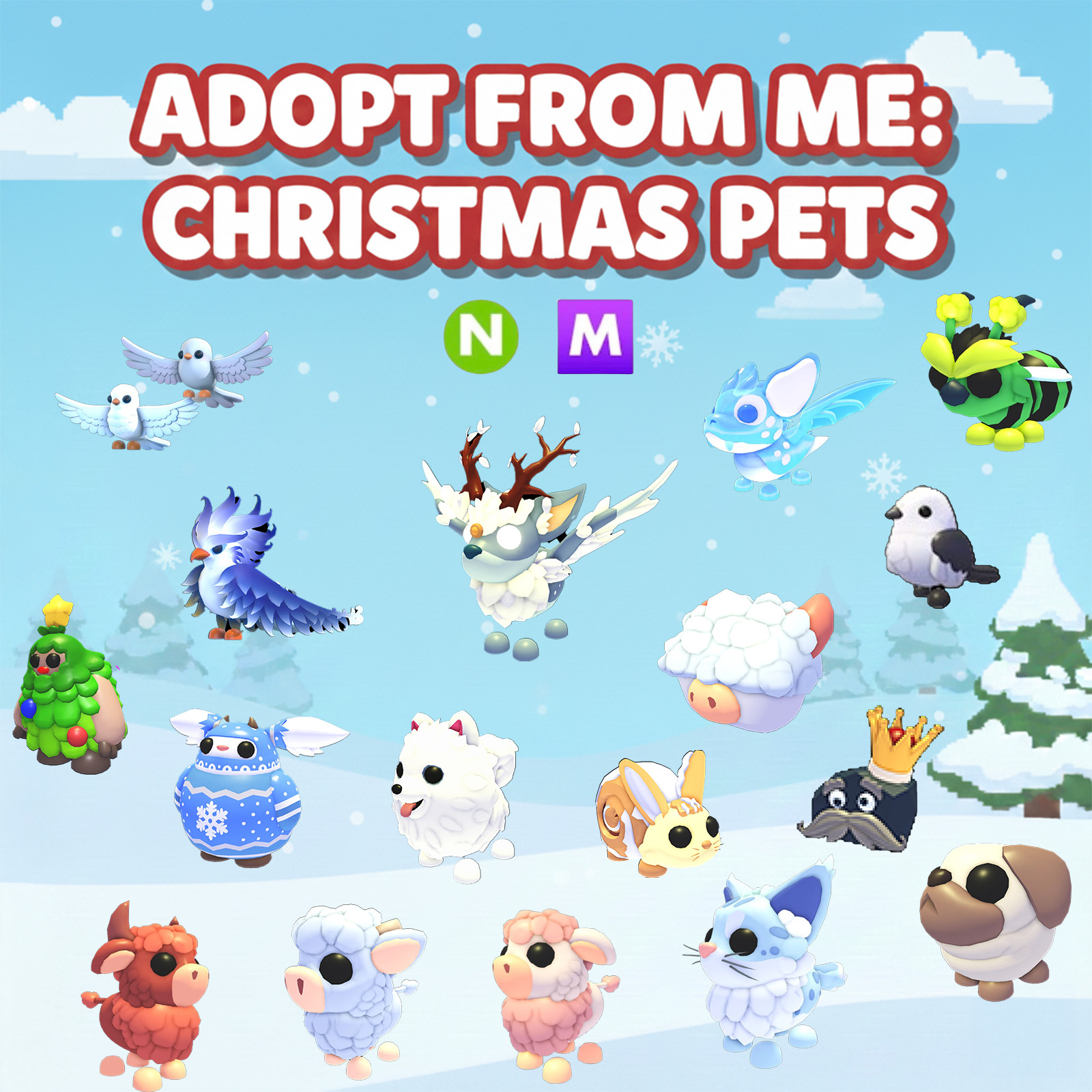 Winter 2025 - Christmas Spirit - Snowball Pug-Aberdeen Angus Box | ADOPT FROM ME