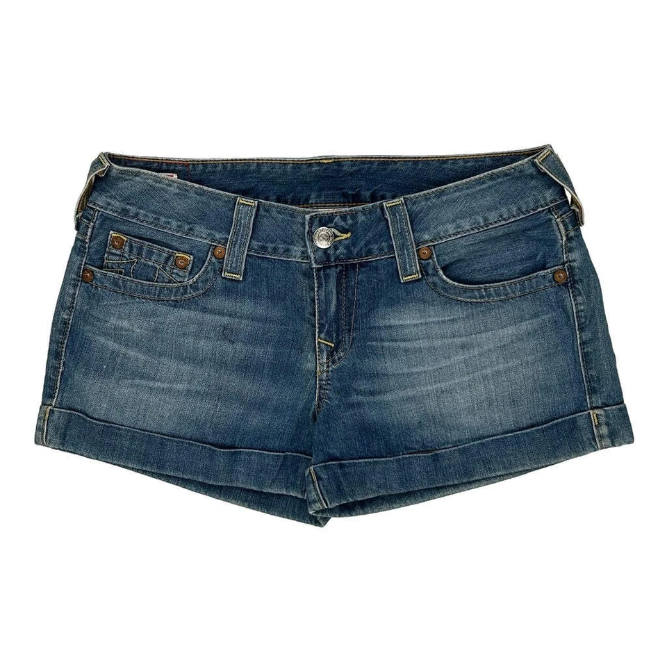 Pantalones cortos de mezclilla True Religion - 34W algodón azul EE. UU. 8 Foto 2 de 4