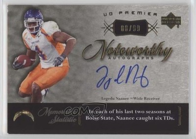 2007 UD Premier Noteworthy 88/99 Legedu Naanee #N-LN Rookie Auto RC 0af