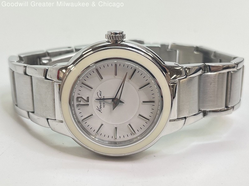 Kenneth Cole New York Women's Stainless Steel Enamel Bezel Wristwatch 62.7g