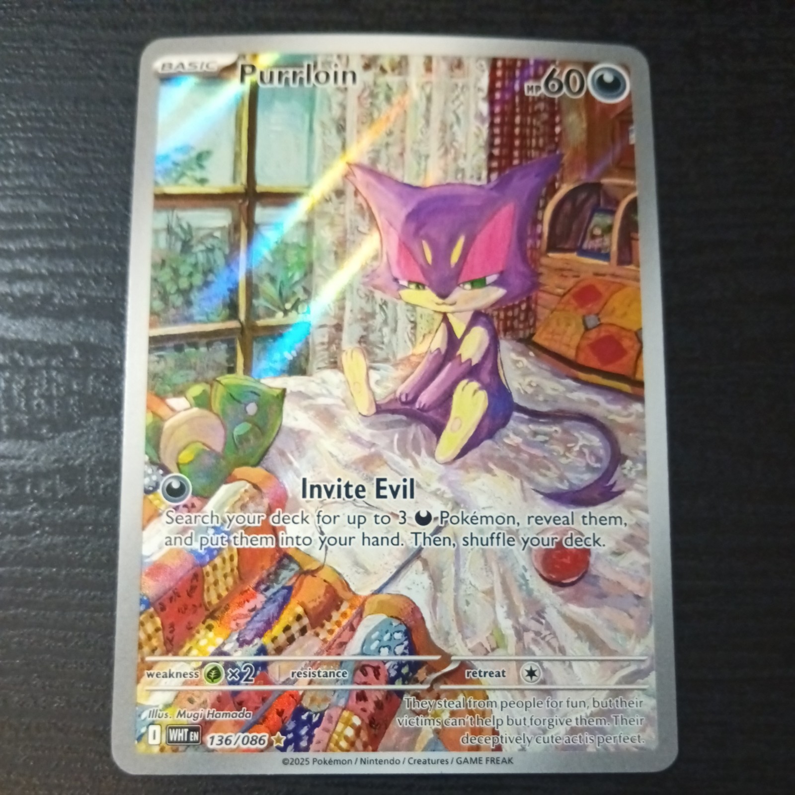 Pokémon Purrloin IR 136/086 White Flare English