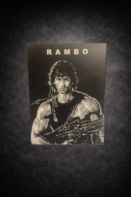 Rambo Bild Film Kult Action schwarz-weiß Wanddeko 30x40 cm
