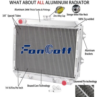 3-Row Aluminum Radiator For Caterpillar Mitsubishi MCFA Forklift #9360100100 NEW