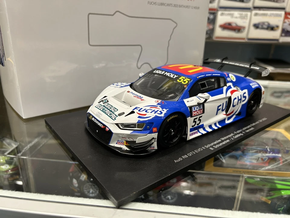 1:18 Audi R8 GT3 EVO II #55 Fuchs 2023 Bathurst 12 Hour *Damaged Box* - Image 2 of 4
