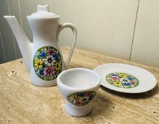 Vintage Miniature Floral Tea Set Made In Japan