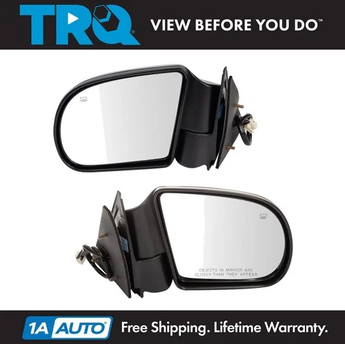 TRQ Black Power Heated Side Door Mirrors Left & Right Pair for Blazer S10
