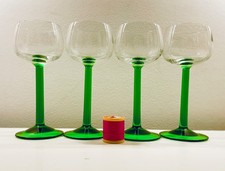 x4 Vintage Luminarc Green Stem