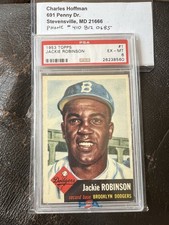 1953 TOPPS #1 JACKIE ROBINSON DODGERS HOF PSA 6