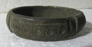 Antique African Manilla Money Slave Trade Era Brass Bracelet