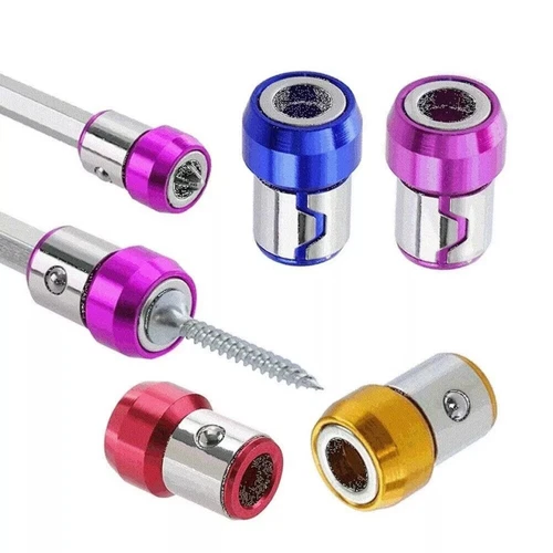 4 PIEZAS Cabezales de Brocas de Destornillador Magnético Magnetizador Anillo Magnético para 1/4" 6.35mm - Imagen 5 de 11