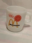 Vintage McDonald's Anchor Hocking Fire King Milk Glass Coffee Mug 8oz 3.5"