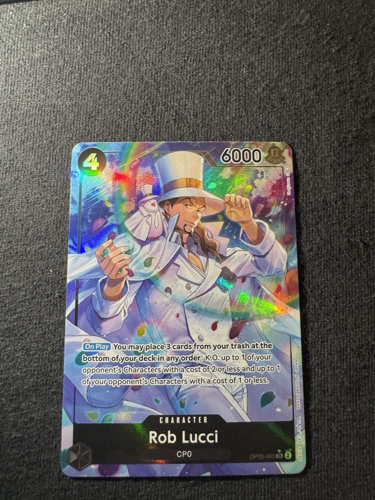 Rob Lucci Alt Art OP05-093 English Awakening Of The New Era NM One Piece