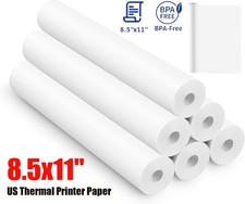 2-20 Rolls Thermal Printer Paper 8.5"x11" US Letter Size Quick-Dry for M08F lot