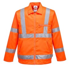 Portwest Hi-Vis Bomber Jacket EN ISO 20471 Class 3 Poly-Cotton Workwear