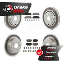 Front Rear Coat Disc Brake Rotors Ceramic Pad Kit For 2022-2022 Toyota Camry TRD