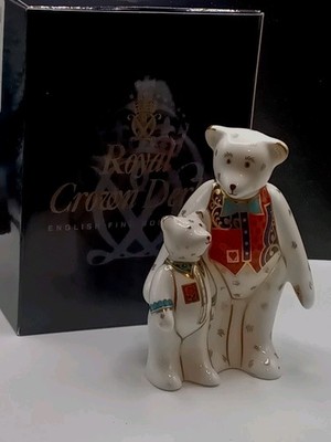 ROYAL CROWN DERBY MINIATUR PAPA UND GEORGE ERSTE QUALITÄT VERPACKT 
